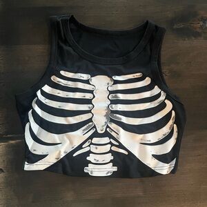 Skeleton cropped tank